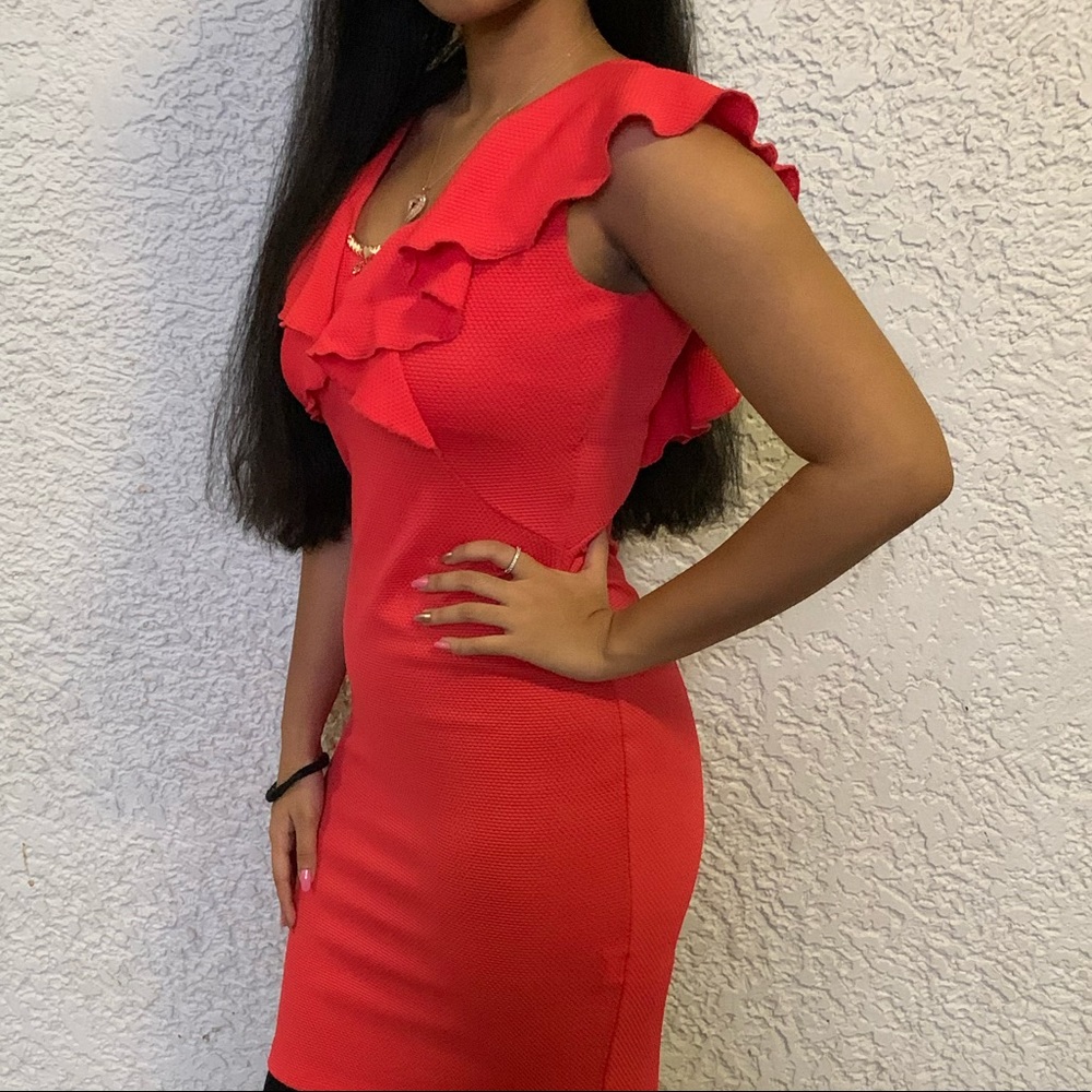 SJW Coral Bodycon Dress